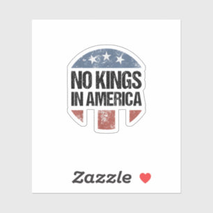 Pegatina No Kings In America Vintage Patriótico No Kings Cr