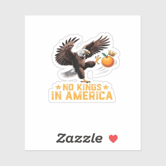 Pegatina No Kings In America We The People Political Retro  (Hoja)