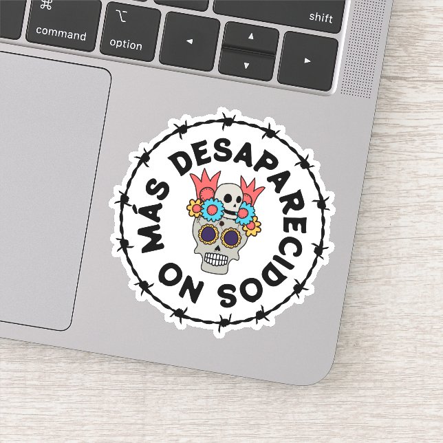 Pegatina No Más Desaparecidos (calavera) (Detalle)