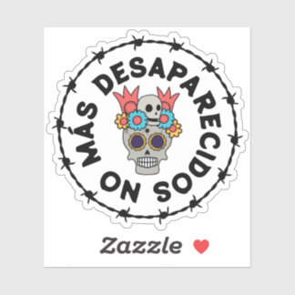 Pegatina No Más Desaparecidos (skull)