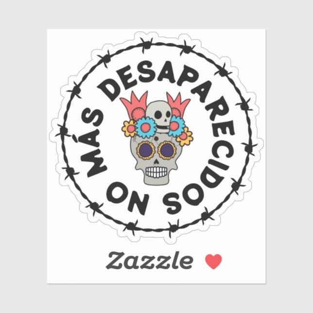 Pegatina No Más Desaparecidos (skull) (Hoja)