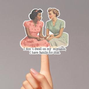 Pegatina No me detengo en mis Errores Camisa Retro Divertid