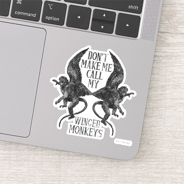 Pegatina No me hagas llamar a mis monos alados™ (Detalle)