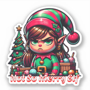 Pegatina No muy Feliz Nochebuena