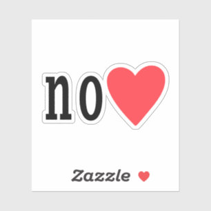 Pegatina "no ❤️", no, meme, divertido, de moda,