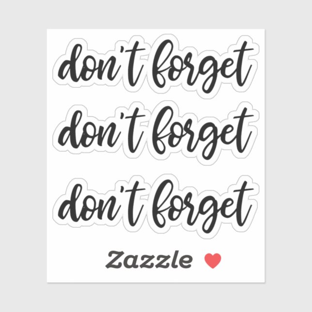 Pegatina No olviden que planner memo lindo (Hoja)