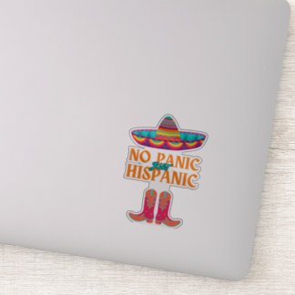 Pegatina No Panic Mes de la Herencia Hispana Divertido Hisp