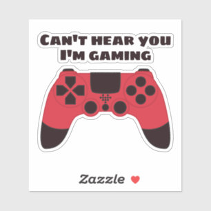 Pegatina No puedo oírte estoy jugando divertido gamma Mouse