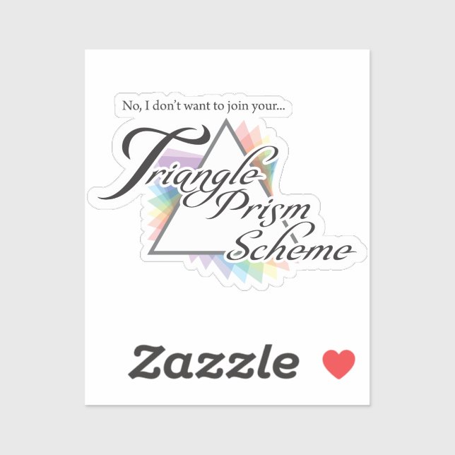 Pegatina No quiero unirme a tu esquema piramidal (Hoja)