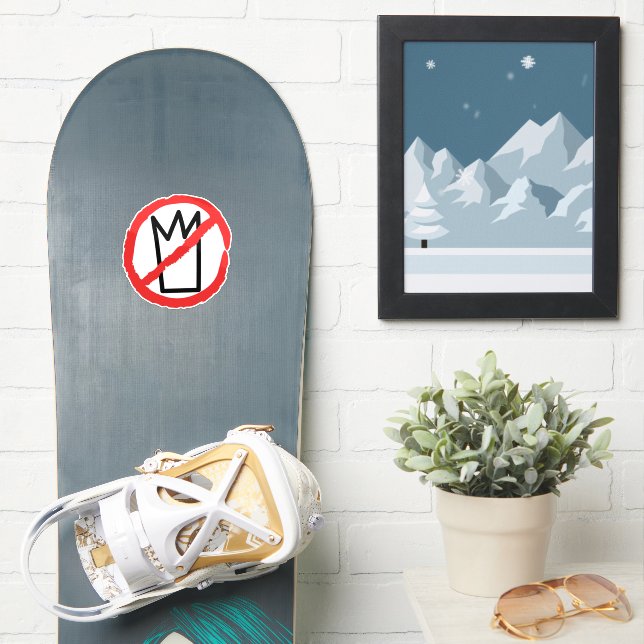 Pegatina No reyes, no coronas (snowboard)