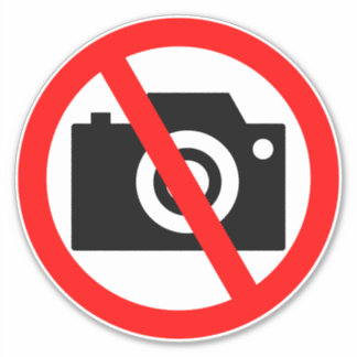 Pegatina no se permite ningún símbolo de cámara fotográfica