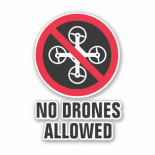 Pegatina No se permite volar drones por personalizado pegat