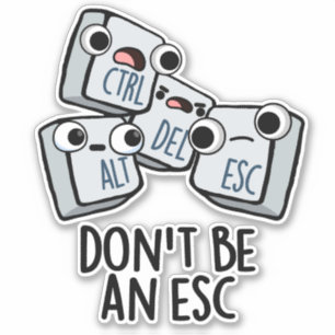 Pegatina No seas un tonto de teclado divertido de Esc