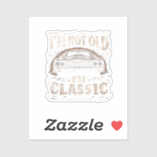 Pegatina No soy viejo Soy el clásico Retro Vintage Funny Ca