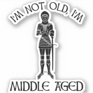 Pegatina No soy viejo - tengo edad media