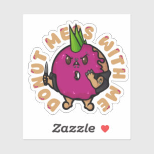 Pegatina No te metas conmigo Donut