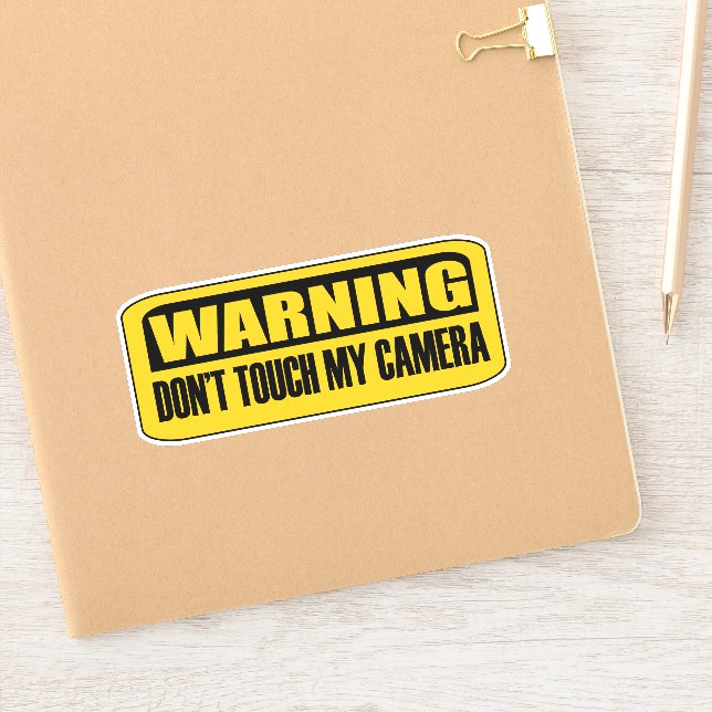 Pegatina no toques mi cámara (Cuaderno)