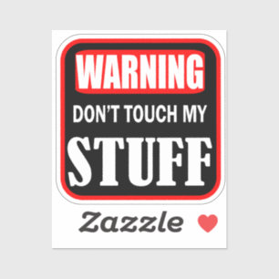 Pegatina no toques mis cosas