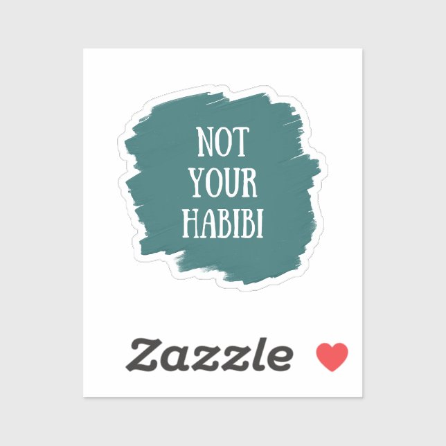 Pegatina No tu Habibi (Hoja)