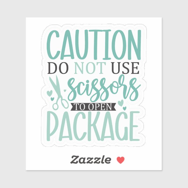 Pegatina No usar tijeras (Hoja)