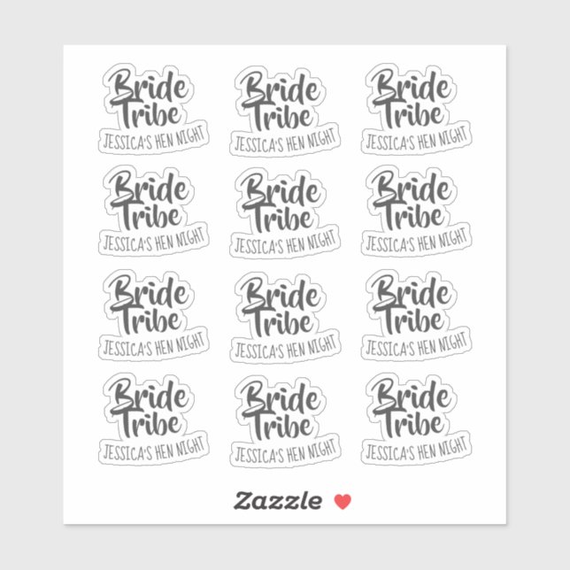 Pegatina Noche de la tribu de novias personalizada (Hoja)