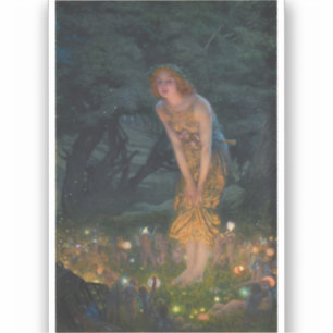 Pegatina Noche de verano Eve Edward Robert Hughes Fantasía