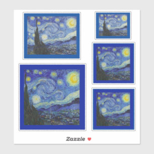 Pegatina Noche estrellada de Van Gogh, pintura Bella Artes