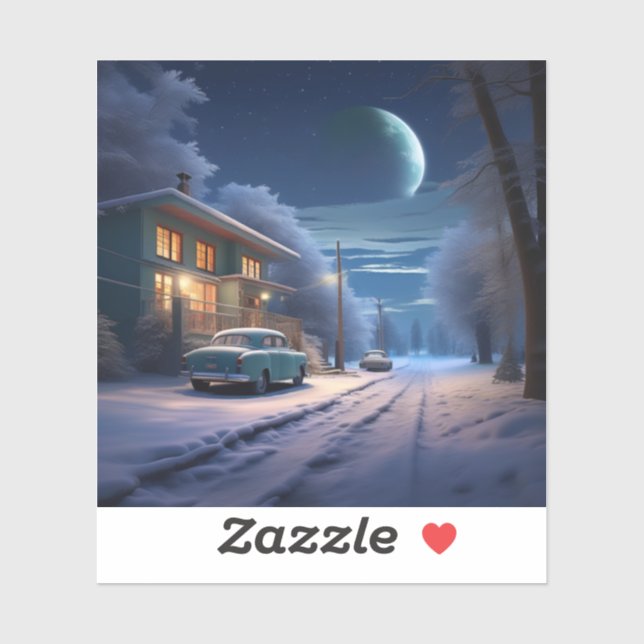 Pegatina Noche mágica (Hoja)