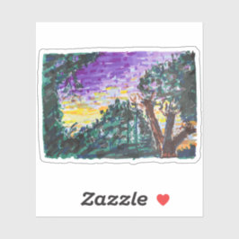 Pegatina Noche morada