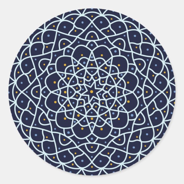 Pegatina nocturno celeste (Anverso)