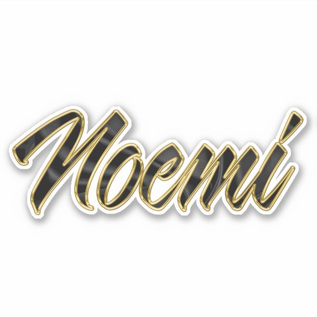 Pegatina Noemi black gold Lettering Aufkleber Sticker (Anverso)