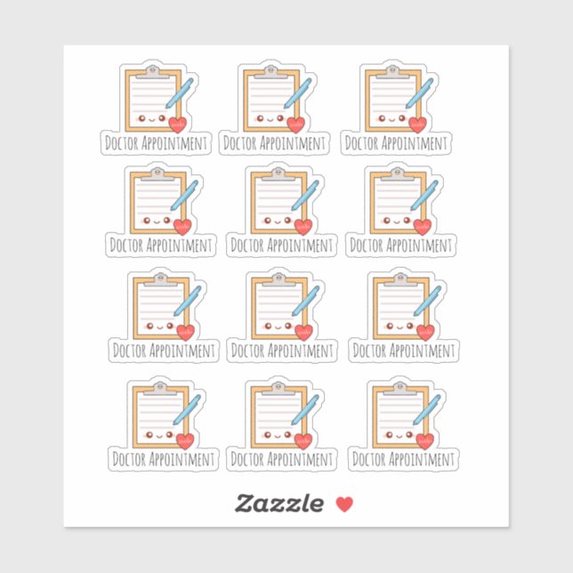 Pegatina Nombramiento del médica (Hoja)