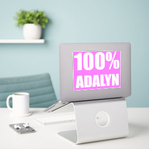 Pegatina nombre Adalyn 100 por ciento