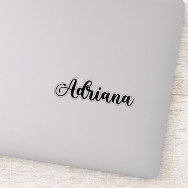 Pegatina Nombre Adriana - caligrafía manuscrita (Detalle)