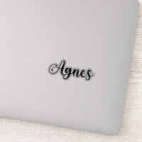 Nombre Agnes - Caligrafía manuscrita
