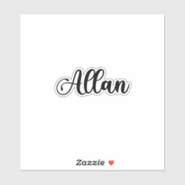 Pegatina Nombre Allan - Caligrafía manuscrita