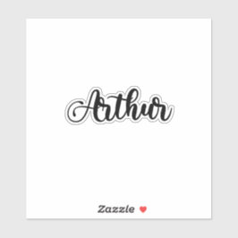 Pegatina Nombre Arthur - Caligrafía manuscrita