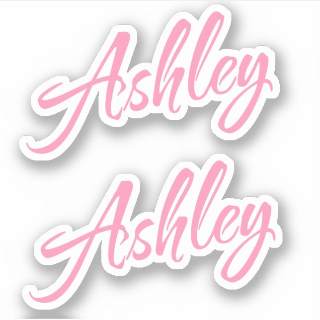 Pegatina Nombre Ashley x2 (Anverso)
