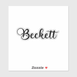 Pegatina Nombre Beckett - Caligrafía manuscrita