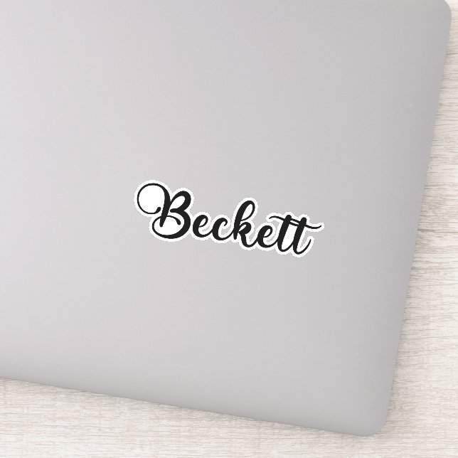 Pegatina Nombre Beckett - Caligrafía manuscrita (Detalle)