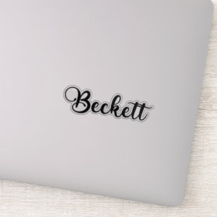 Pegatina Nombre Beckett - Caligrafía manuscrita