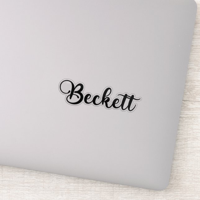 Pegatina Nombre Beckett - Caligrafía manuscrita (Detalle)