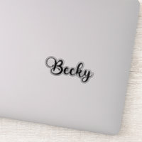 Nombre Becky - Caligrafía manuscrita