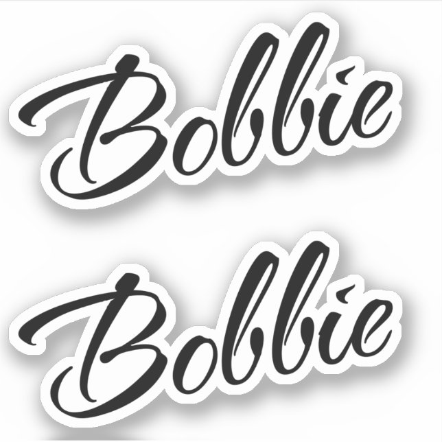 Pegatina Nombre Bobbie x2 Vinyl (Anverso)