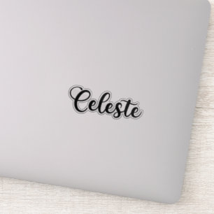 Pegatina Nombre Celeste - Caligrafía manuscrita