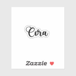 Pegatina Nombre Cora - Caligrafía manuscrita
