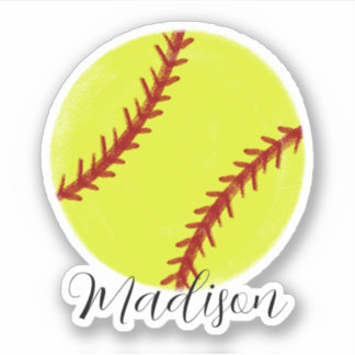 Pegatina Nombre Cute de Softball