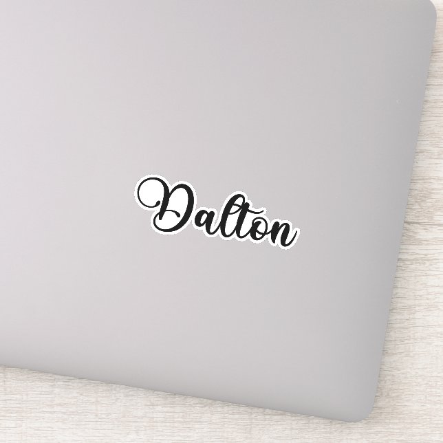 Pegatina Nombre Dalton - caligrafía manuscrita (Detalle)