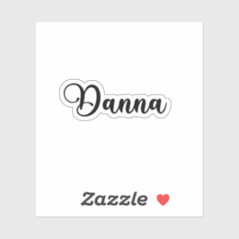 Pegatina Nombre Danna - Caligrafía manuscrita