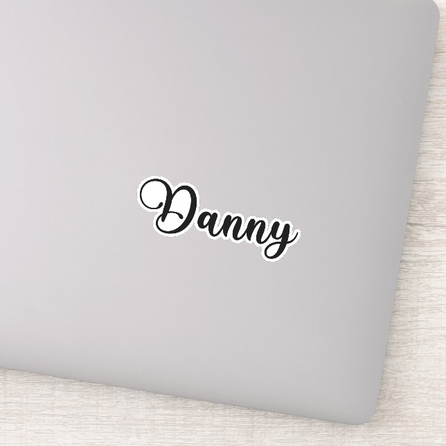 Pegatina Nombre Danny - Caligrafía manuscrita (Detalle)
